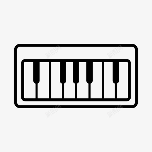 钢琴古典键盘图标svg_新图网 https://ixintu.com 乐器 乐器线性图标集 古典 旋律 钢琴 钢琴键 键盘