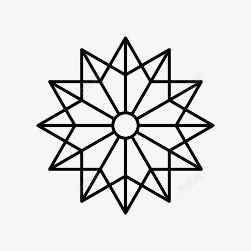 星星十二角星圣诞装饰图标svg_新图网 https://ixintu.com 十二角星 圣诞星星 圣诞装饰 折纸 星星