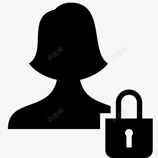 用户黑名单阻止图标svg_新图网 https://ixintu.com acuteline用户实心 女性 用户 阻止 黑名单