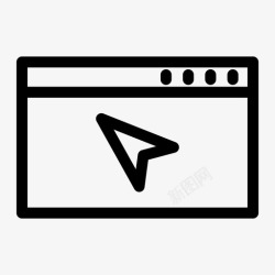 icon顶部导航通知悬停导航浏览器浏览器界面浏览器窗口图标高清图片