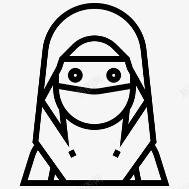 女人伊斯兰斋月图标图标