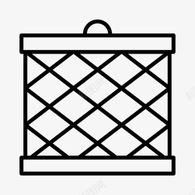 笼子探险板条箱图标图标