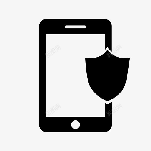 密码保护保护锁定手机图标svg_新图网 https://ixintu.com 保护 安全填充 安全手机 密码保护 移动安全 锁定手机