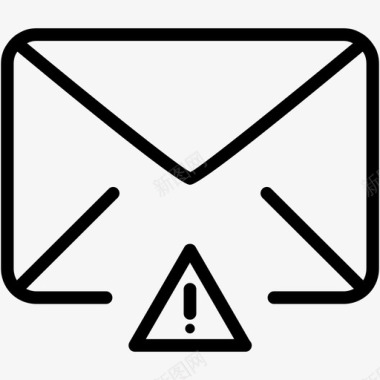 电子邮件警报信封失败图标图标