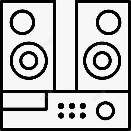 扬声器音响音乐图标svg_新图网 https://ixintu.com 家用工具花园 扬声器 音乐 音响
