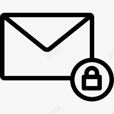 锁定电子邮件信封信件图标图标