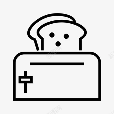 面包烤面包机电器食品图标图标