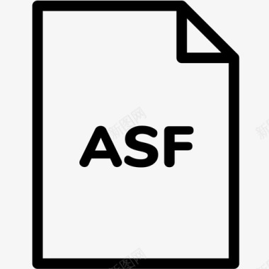 asf文件扩展名格式图标图标