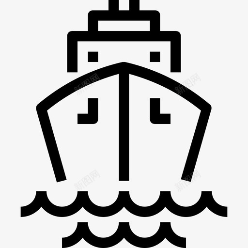邮轮海船图标svg_新图网 https://ixintu.com 旅行 旅行和度假 海 海船水墨画 船 邮轮