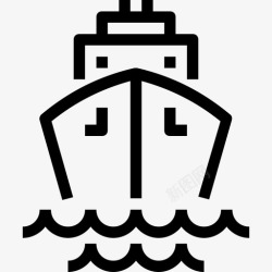 海船水墨画邮轮海船图标高清图片