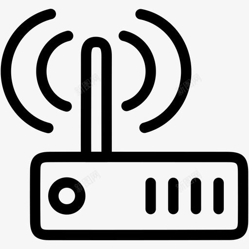 路由器信号技术图标svg_新图网 https://ixintu.com wifi 信号 技术 无线 计算机硬图标 路由器