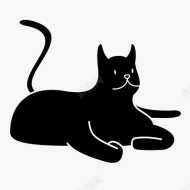 猫黑猫懒猫图标图标