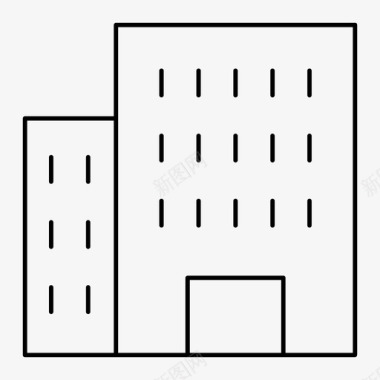建筑物公寓宿舍图标图标