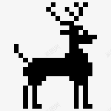 驯鹿圣诞麋鹿图标图标