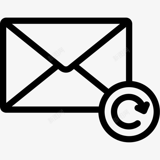 刷新电子邮件信封信件图标svg_新图网 https://ixintu.com 信件 信封 刷新电子邮件 电子邮件第3行 邮箱