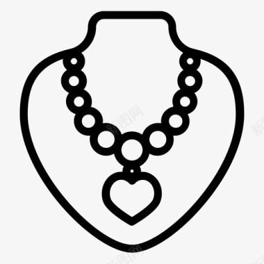 项链珠宝爱情图标图标