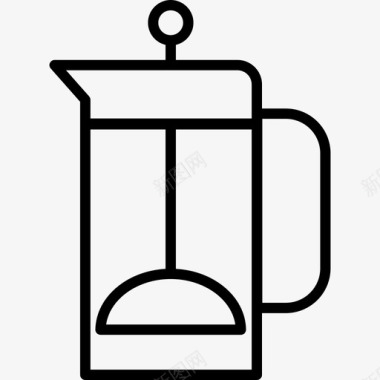 罐子茶壶饮料和食物边框颜色图标图标