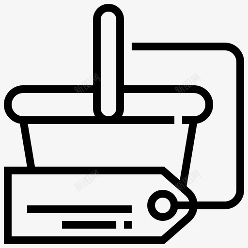 购物篮购买价格标签图标svg_新图网 https://ixintu.com 价格标签 购买 购物篮 超市