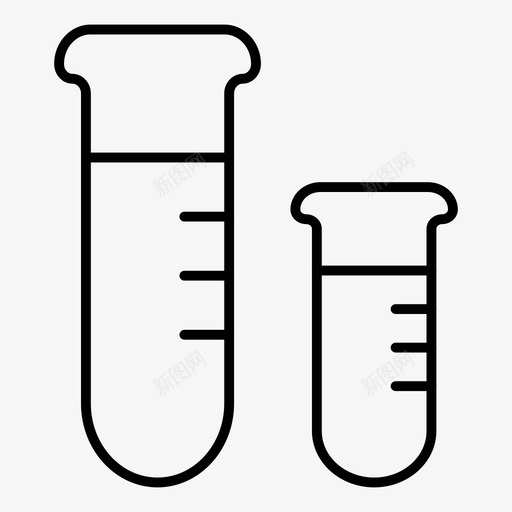 试管实验实验室图标svg_新图网 https://ixintu.com 实验 实验室 科学细线 试管