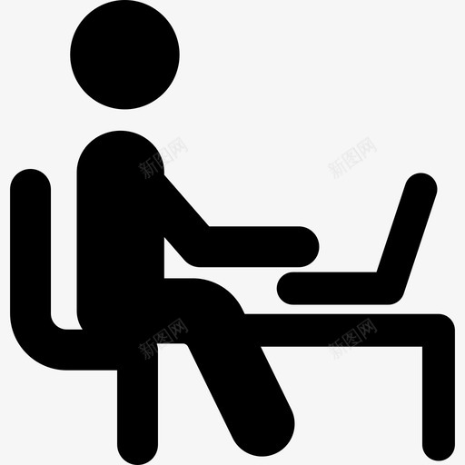 在笔记本电脑上上网人象形图图标svg_新图网 https://ixintu.com 人 在笔记本电脑上上网 象形图
