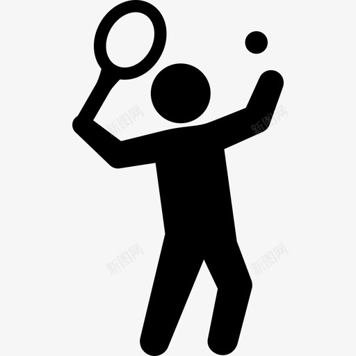 网球运动员带球拍运动图标svg_新图网 https://ixintu.com 带球拍 网球运动员 运动 运动图标
