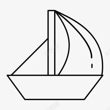 帆船船水图标图标