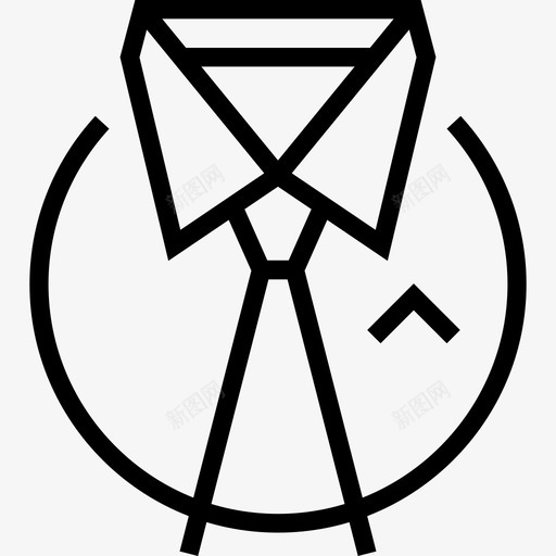员工业务衣服图标svg_新图网 https://ixintu.com 业务 公司业务 员工 衣服 领子 领带