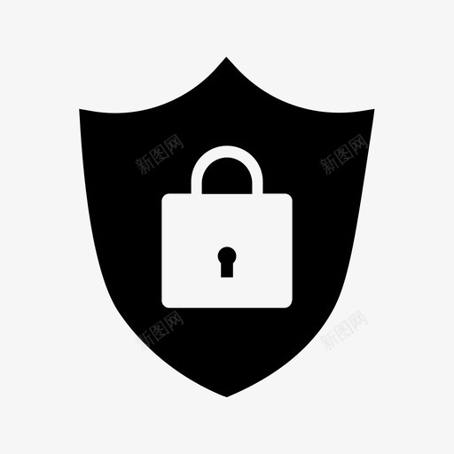 防护罩防病毒锁图标svg_新图网 https://ixintu.com 保护 安全 安全填充 锁 防护罩 防病毒