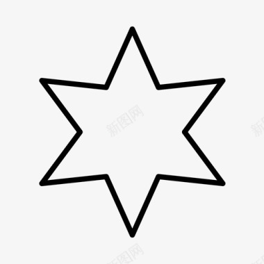 星星形状几何图标图标