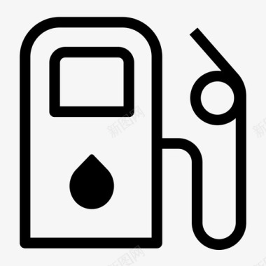 加油站燃油加油泵图标图标