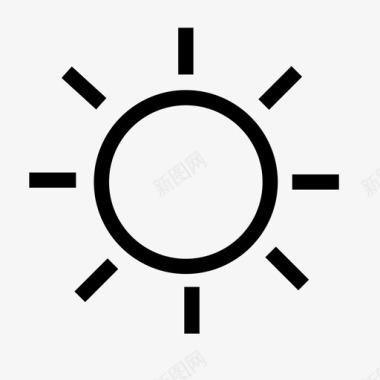 太阳光线天气图标图标