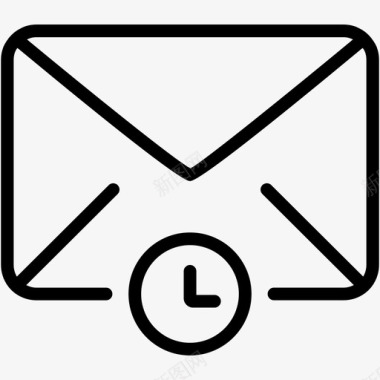 电子邮件时钟信封邮件图标图标