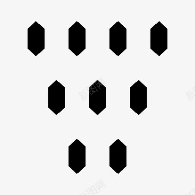分子组成六边形图案图标图标