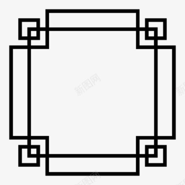 中国框架边界装饰图标图标