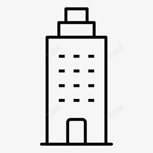 建筑商业地产图标svg_新图网 https://ixintu.com 办公室 办公室细线卷1 商业 地产 建筑 酒店