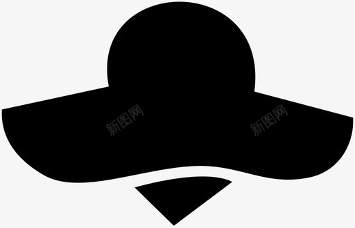 太阳帽帽子图标图标