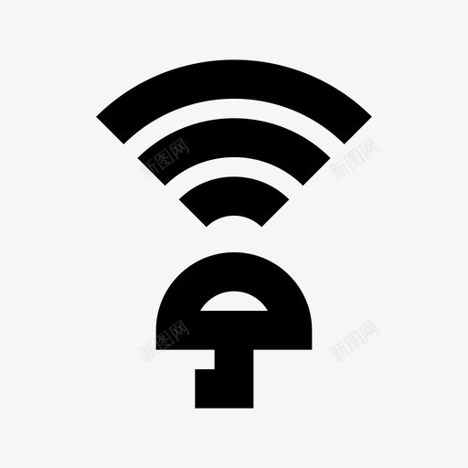 受保护的wifi保护安全图标svg_新图网 https://ixintu.com 保护 受保护的wifi 安全 安全保护材料