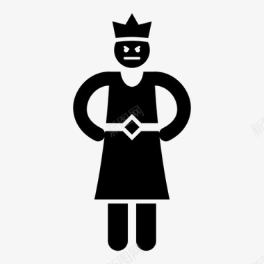 邪恶的国王皇帝君主图标图标