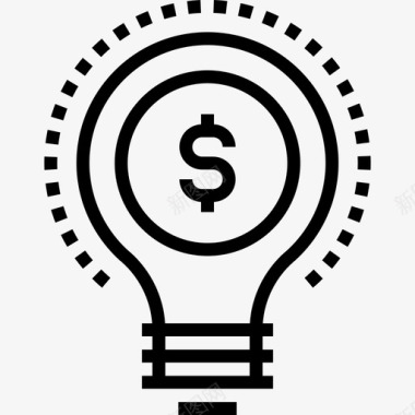 投资理念灯泡商业图标图标