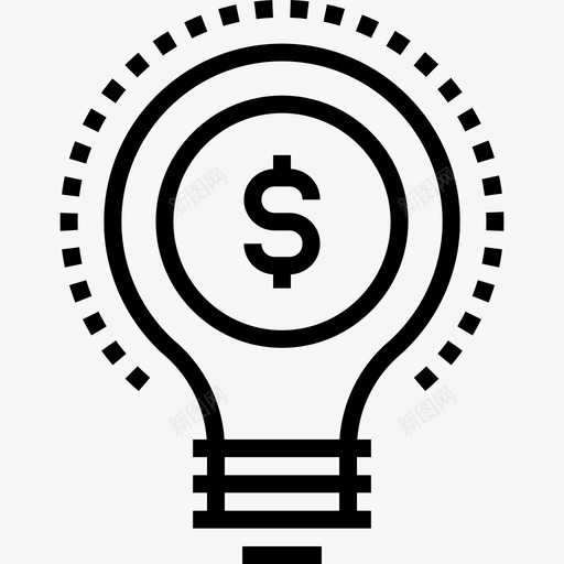 投资理念灯泡商业图标svg_新图网 https://ixintu.com 分析和投资 商业 投资理念 灯光 灯泡 解决方案 金钱