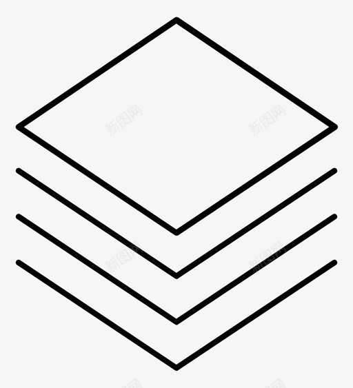 服务器排列层图标svg_新图网 https://ixintu.com 堆栈 层 排列 服务器 黑线图标