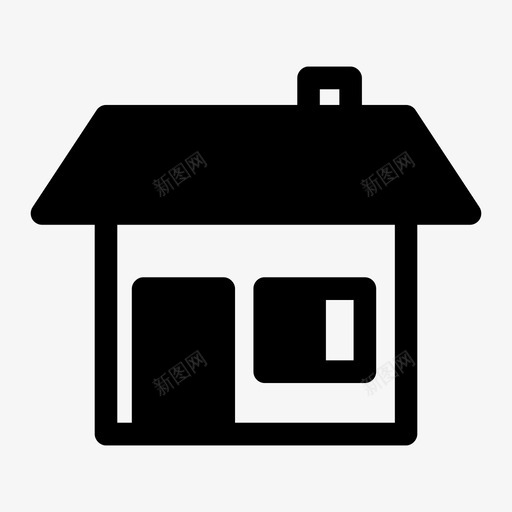房子窗户小房子图标svg_新图网 https://ixintu.com 小房子 房子 窗户
