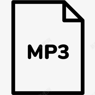 mp3文件扩展名格式图标图标