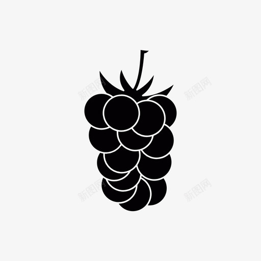 黑莓水果所有水果图标svg_新图网 https://ixintu.com 所有水果 水果 黑莓