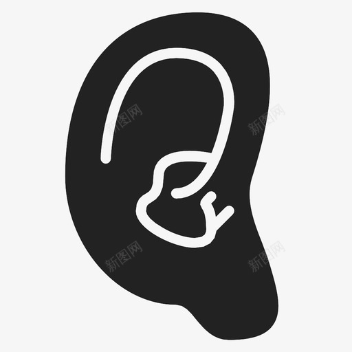 耳朵人体器官药物图标svg_新图网 https://ixintu.com 人体器官 耳朵 药物