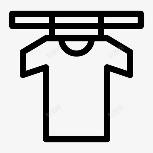 洗衣衣服衣架图标svg_新图网 https://ixintu.com t恤 洗衣 衣服 衣架