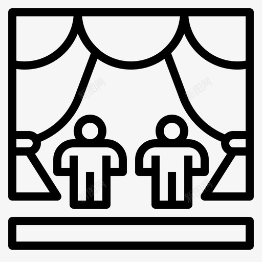 剧院演员表演图标svg_新图网 https://ixintu.com 剧院 地标 明星 演员 舞台 表演