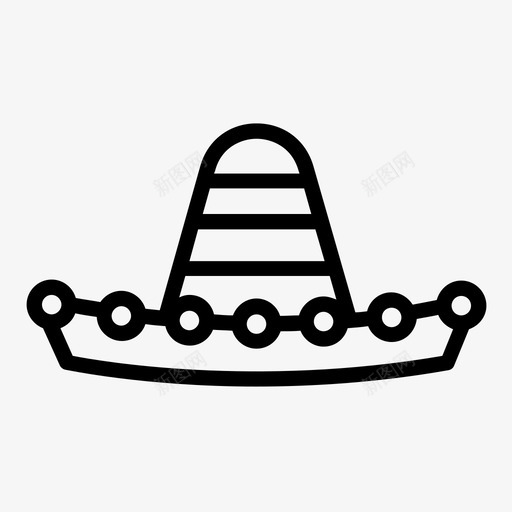 帽子衣服墨西哥人图标svg_新图网 https://ixintu.com 墨西哥人 墨西哥人的帽子 大礼帽 帽子 衣服