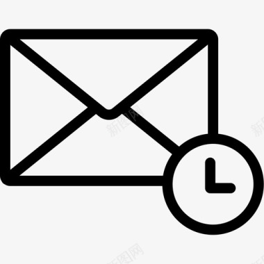 等待电子邮件信封信件图标图标