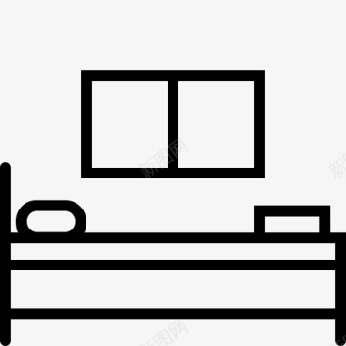 卧室毯子枕头图标图标